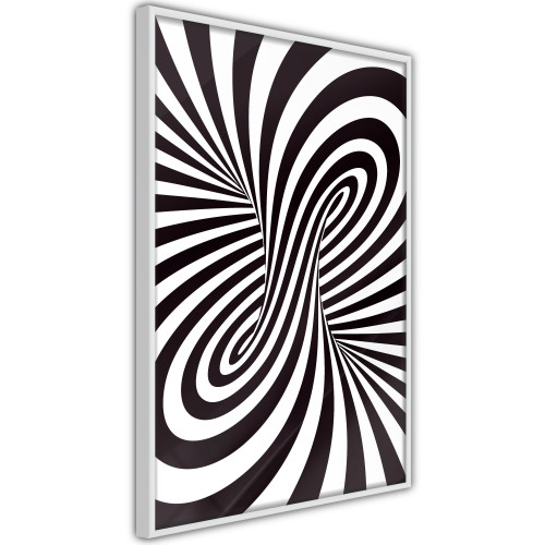 Poster Black and White Swirl