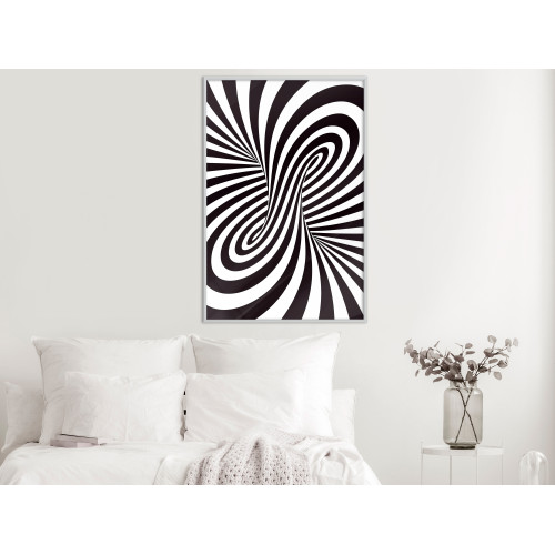 Poster Black and White Swirl