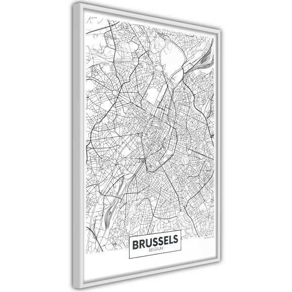 Poster City map: Brussels