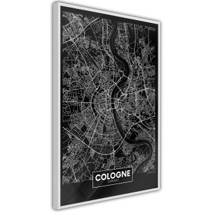 Poster City Map: Cologne (Dark)