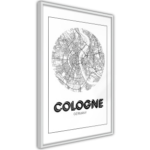 Poster City Map: Cologne (Round)