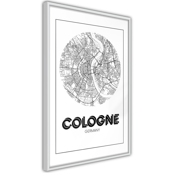 Poster City Map: Cologne (Round)