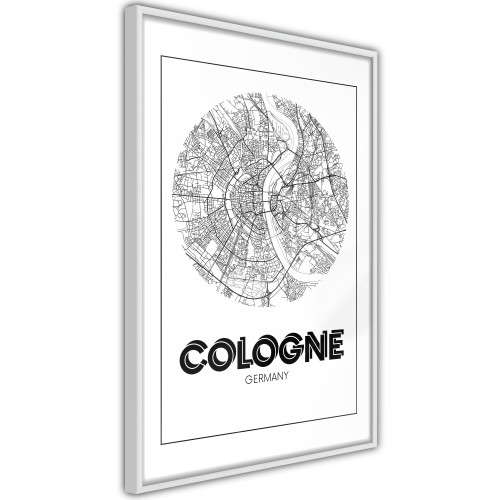 Poster City Map: Cologne (Round)