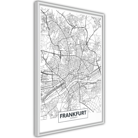 Poster City map: Frankfurt-01