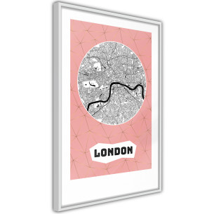 Poster City map: London (Pink)