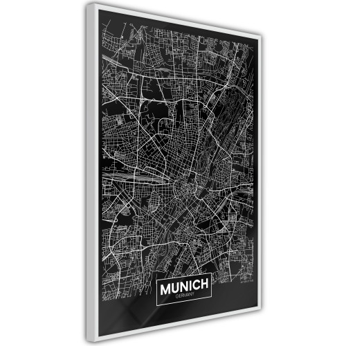 Poster City Map: Munich (Dark)