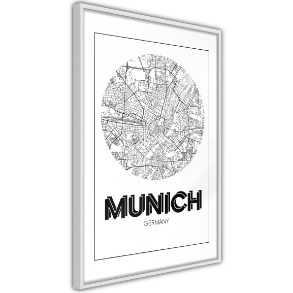 Poster City Map: Munich (Round)