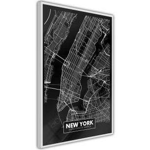 Poster City Map: New York (Dark)