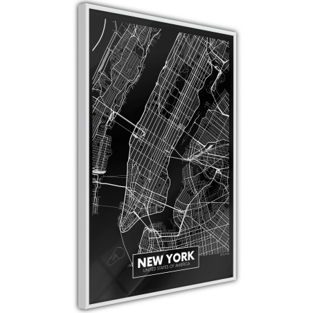 Poster City Map: New York (Dark)-01