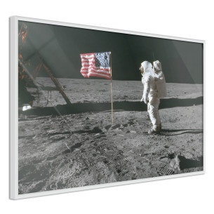 Poster Flag on the Moon