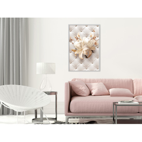 Poster Lilies on Leather Upholstery-01