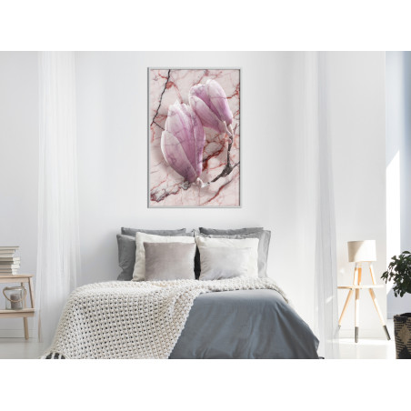 Poster Magnolia on Marble Background-01