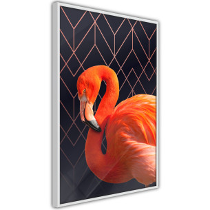 Poster Orange Flamingo