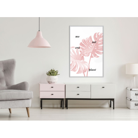 Poster Pale Pink Monstera-01