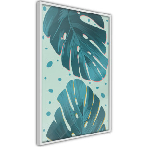 Poster Pastel Monstera Leaves