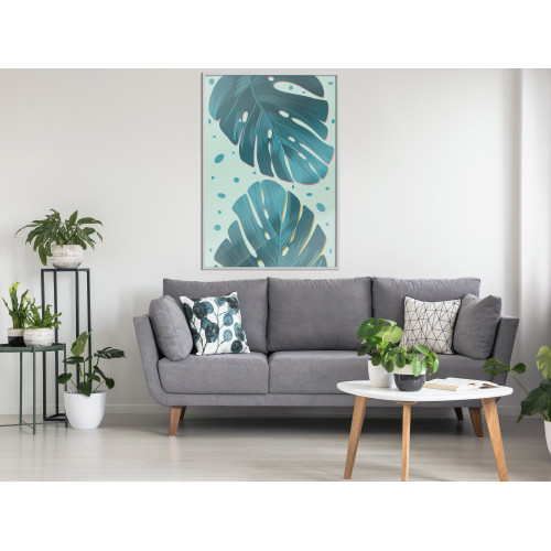 Poster Pastel Monstera Leaves