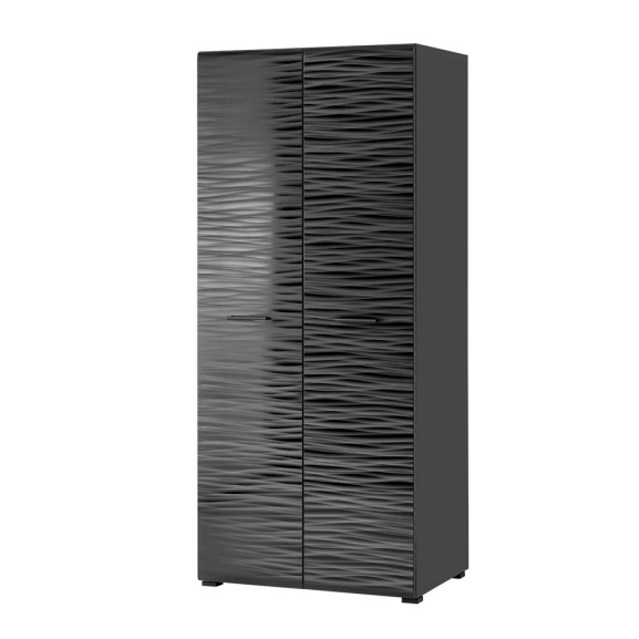 Dulap 2U Murano, Negru, 800 x 1850 x...