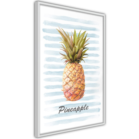 Poster Pineapple on Striped Background-01