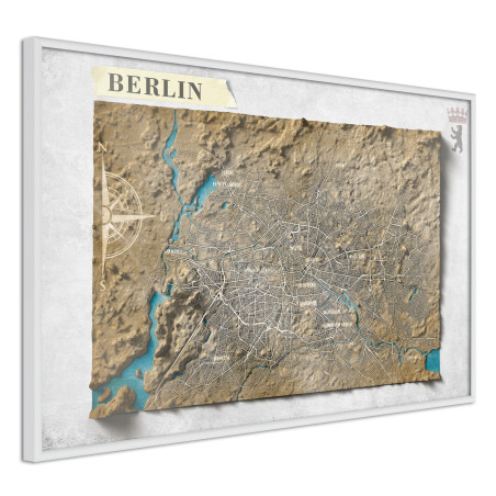 Poster Raised Relief Map: Berlin-01