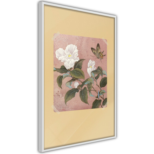 Poster Rhododendron and Butterfly