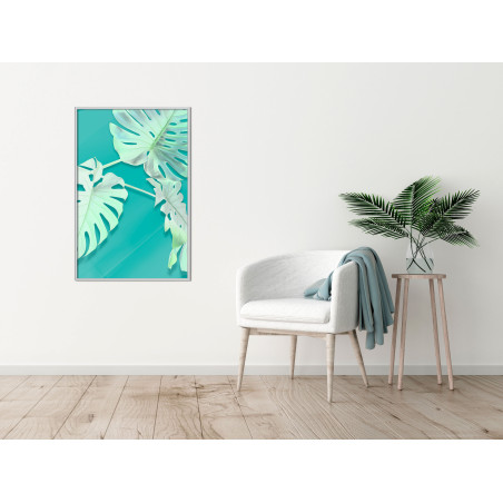 Poster Teal Monstera-01