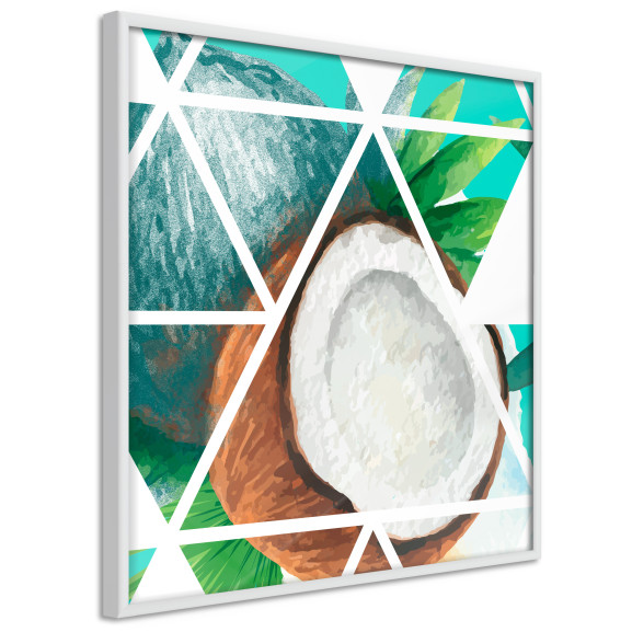 Poster Tropical Mosaic with Coconut (Square)