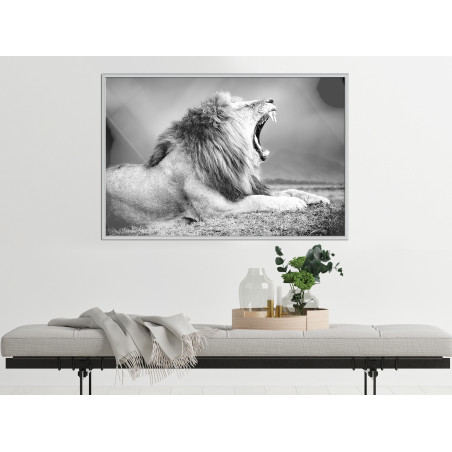 Poster Yawning Lion-01