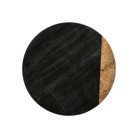 Platou Rotatic Wood Marble Negru-01