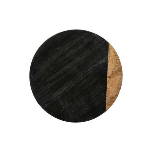 Platou Rotatic Wood Marble Negru