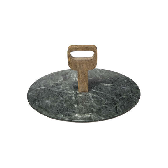 Platou Green Marble D 30 Cm