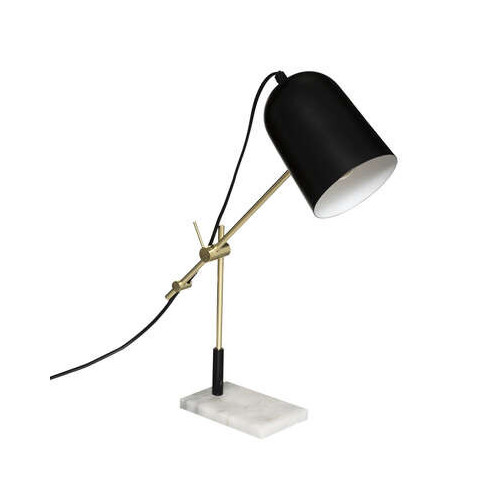 Lampa Marble, Negru Si Auriu, H40 Cm