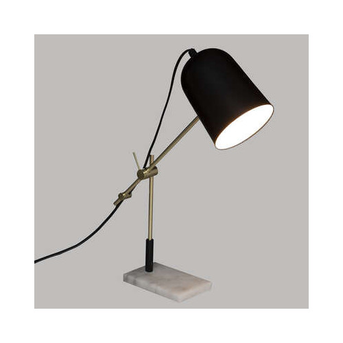 Lampa Marble, Negru Si Auriu, H40 Cm