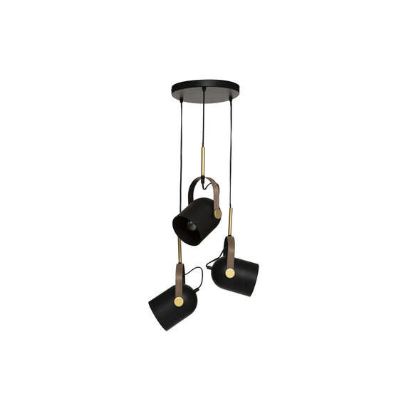 Lampa Suspendata Bill, Negru Si Auriu, H83 Cm