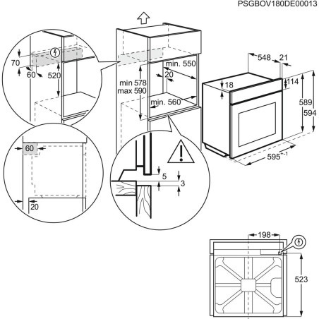 Cuptor Electric Multifunctional Electrolux EOE7C31V, SenseCook, Autocuratare Catalitica, 72 Litri, A+, Alb-01