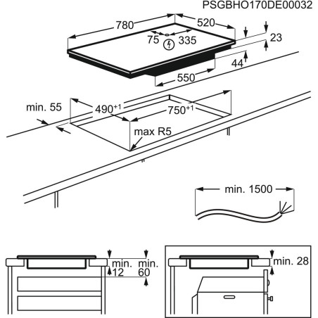 Plita Inductie Electrolux EIS8648, Sense Pro,4 Zone De Gatit, Gri Inchis, 80 Cm-01