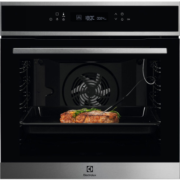 Cuptor Electric Multifunctional Electrolux COE7P31X2, Autocuratare Pirolitica, Seria 700 Sense, A+, Inox Antiamprenta