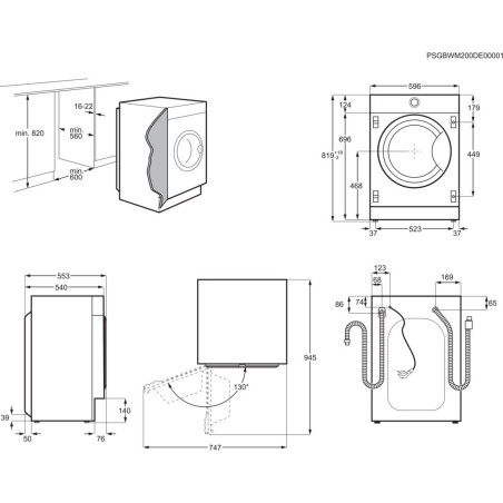 Maşină De Spălat Rufe Incorporabila Electrolux EW7F348SI, D, Alb, 55.3 Cm-01