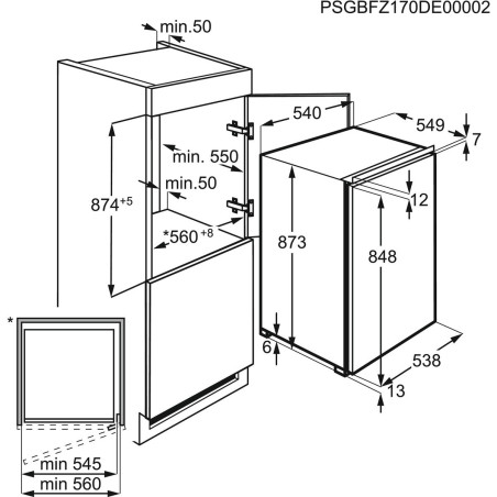 Congelator Incorporabil Electrolux LUB3AE88S, E, 88 x 54 x 55 Cm-01