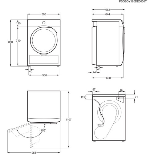 Uscator Rufe Electrolux EW8H258B, DelicateCare Cu Senzori SmartSense, A+ , 63.8 Cm