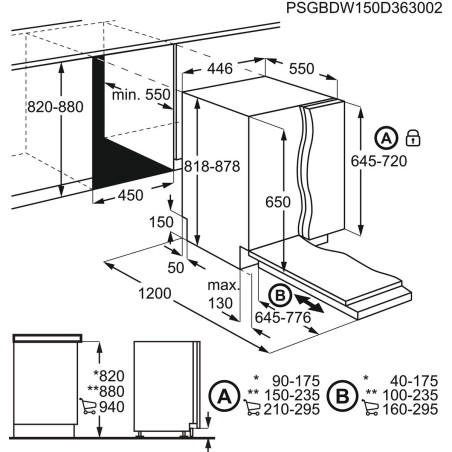 Masina De Spalat Vase Incorporabila AEG FSE73507P, AirDry, 10 MaxiFlex, D, 45 Cm-01