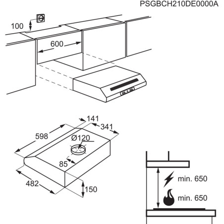 Hota Traditionala Zanussi ZHT631X, 220 mc/h, Inox, 60 Cm-01