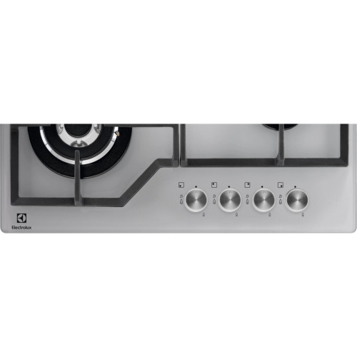 Plita Gaz Electrolux KGG6436S, 4 Arzatoare Gaz, Silver, 60 Cm