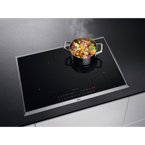 Plita Inductie AEG IAE84411XB, SenseBoil, 4 Zone De Gatit, Negru, 77 Cm