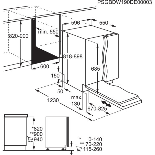 Masina De Spalat Vase Incorporabila AEG FSE73727P, MaxiFlex, 15 seturi, Inverter, Clasa D