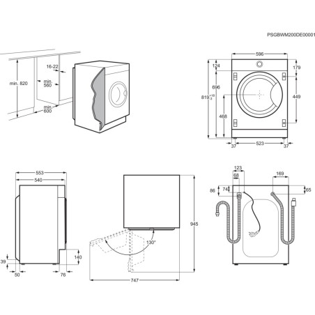 Masina De Spalat Rufe Cu Uscator AEGL8WBE68SI, Seria7000, DualSense + Prosense, 8 kg-01