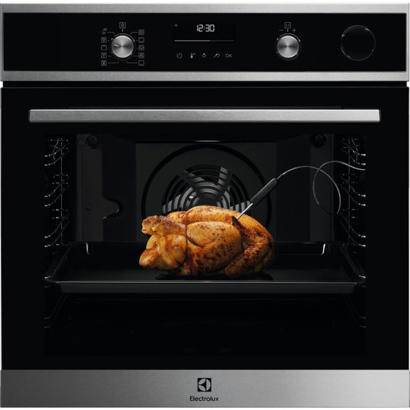 Cuptor Cu Abur SteamCrisp Electrolux EOC6P77WX, Wifi, Autocuratare Pirolitica, A+, Inox, 59.4 x 59.6 x 56.9 Cm