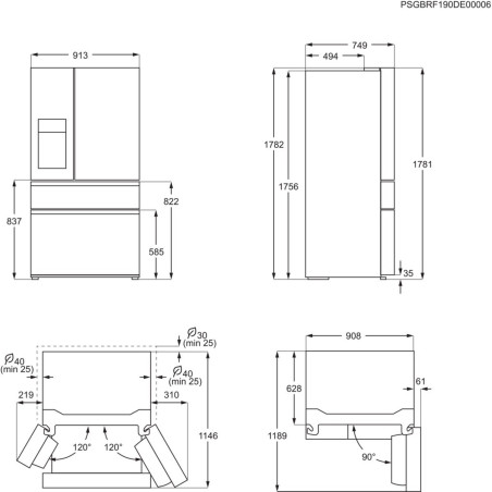 Combina Frigorifica NoFrost Electrolux LLI9VF54X0, No Frost, F, Inox Antiamprenta, 178 x 92 x 75 Cm-01