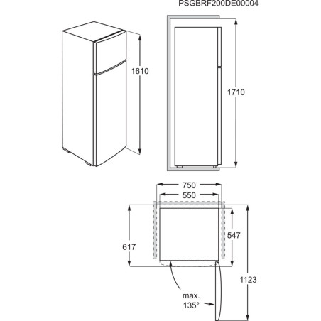 Combina Frigorifica Electrolux LTB1AF28U0, Dezghetare Automata, F, Inox Antiamprenta, 161 x 55 x 55 Cm-01