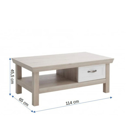 Masa Cafea Avenue, Stejar & Anderson Pine, 45.5 x 65 x 114 Cm-01