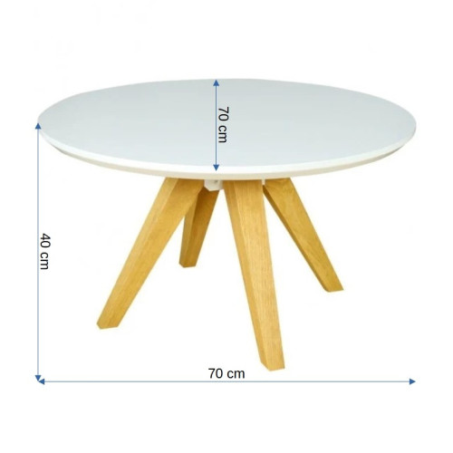 Masa cafea Demi, Alb, 700 x 700 x 400 mm.-01